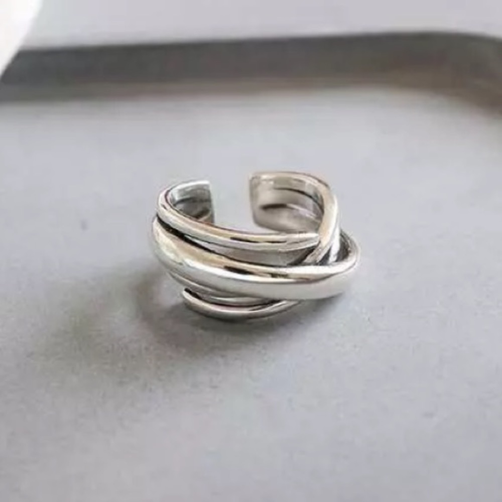 ♾Insta sterling silver geometric ring - Picture 3 of 6